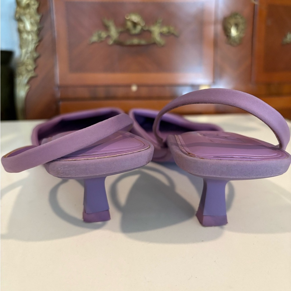 Zara Purple Slingback Pointed Toe Heels Women’s Size 40 (US 9.5) - Picture 3 of 6